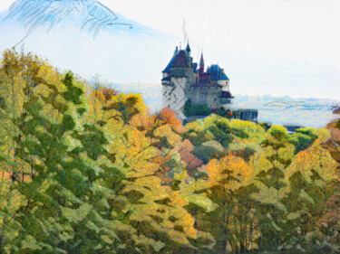 Fotografie mit dem Titel "CHATEAU DE MENTHON…" von Philippe Colas-Adler, Original-Kunstwerk, Manipulierte Fotografie