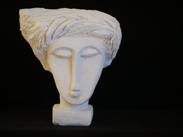 Sculpture titled "La penseuse" by Philippe Cotin, Original Artwork, Stone