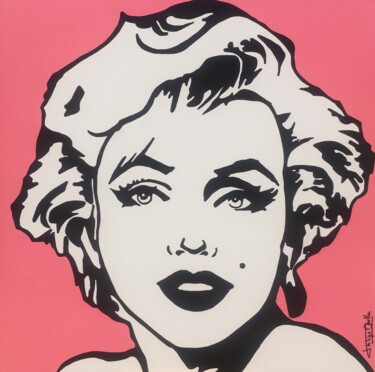 Peinture intitulée "Marilyn" par Philippe Dailler, Œuvre d'art originale, Acrylique Monté sur Châssis en bois