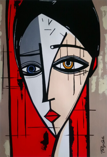 Peinture intitulée "Mia" par Philippe Dailler, Œuvre d'art originale, Acrylique