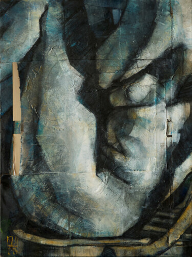 Картина под названием "Pliure 2024" - Philippe-Emmanuel Amirault, Подлинное произведение искусства, Масло