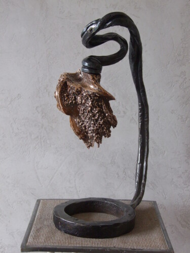 Sculpture titled "Bacchus" by Philippe Fautrez, Original Artwork, Metals