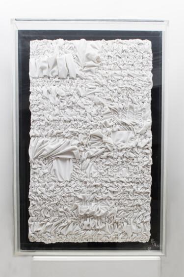 제목이 "Le grand blanc"인 섬유 예술 Philippe Haniez로, 원작, 패브릭