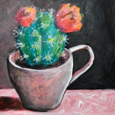 Peinture intitulée "Cactus 6" par Philippe Henriques, Œuvre d'art originale, Acrylique Monté sur Châssis en bois