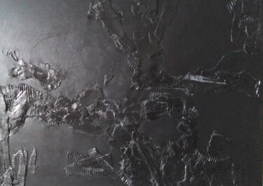 Картина под названием "NERO RELIEF" - Philippe Hugon, Подлинное произведение искусства, Акрил