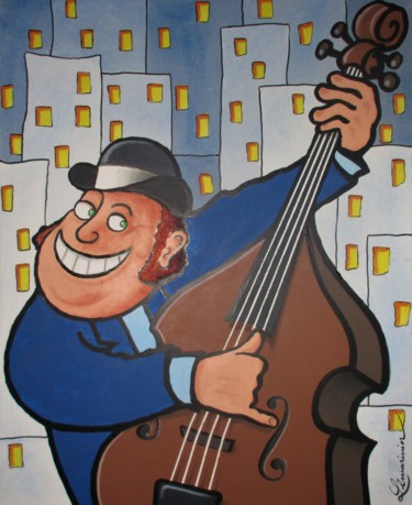 Peinture intitulée "Un blues-man à New…" par Philippe Lemarinier, Œuvre d'art originale, Acrylique