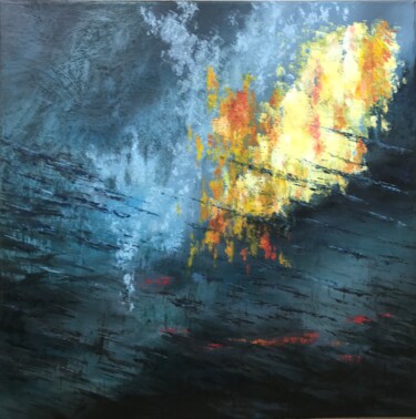 Painting titled "M2305AA" by Philippe Manson, Original Artwork, Acrylic Mounted on Wood Stretcher frame