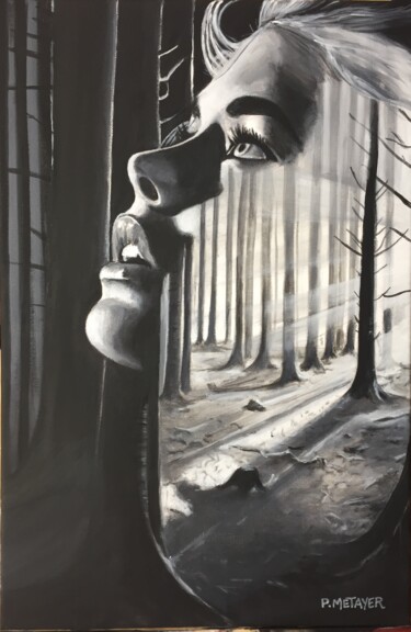 Peinture intitulée "Belle au bois rêvan…" par Philippe Metayer, Œuvre d'art originale, Acrylique