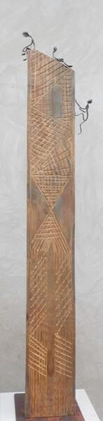 Скульптура под названием "Bois-Vertical ht: 1…" - Philippe Olive, Подлинное произведение искусства, Металлы