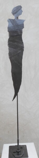 Scultura intitolato "Figure Verticale -…" da Philippe Olive, Opera d'arte originale, Metalli