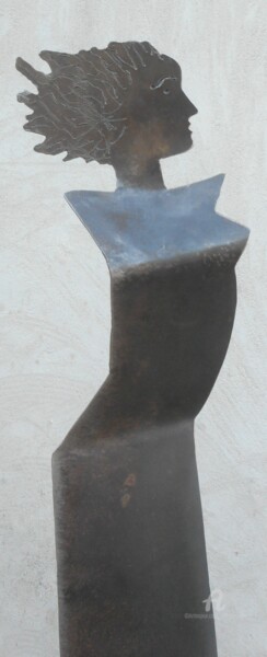 Escultura titulada "éole tôle pliée- 85…" por Philippe Olive, Obra de arte original, Metales