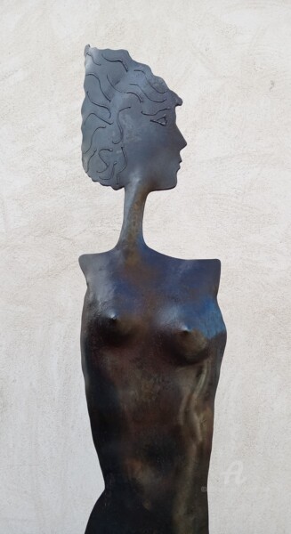 Escultura titulada "FIGURE Forgée 144" por Philippe Olive, Obra de arte original, Metales
