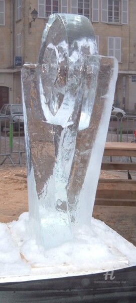 Sculpture titled "SCULPTURE GLACE" by Philippe Olive, Original Artwork, Ice