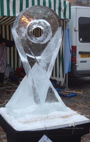 Sculptuur getiteld "SCULPTURE GLACE" door Philippe Olive, Origineel Kunstwerk, Ijs