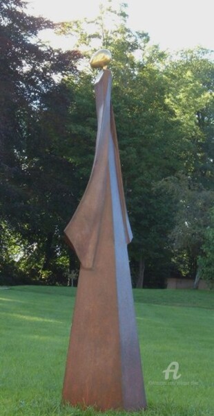 Sculpture titled "MUSE Série 2 acier-…" by Philippe Olive, Original Artwork, Metals