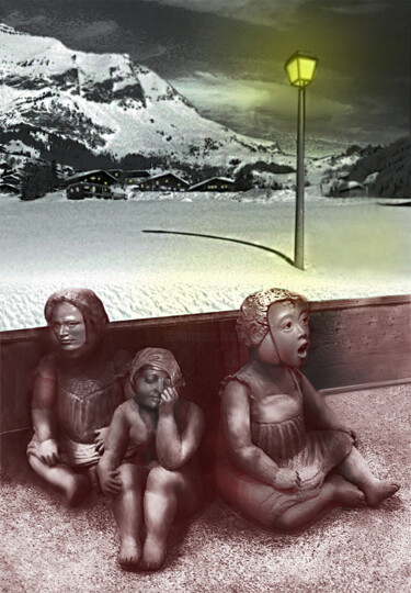 Digital Arts titled "Les gracieuses." by Philippe Renou, Original Artwork, Photo Montage