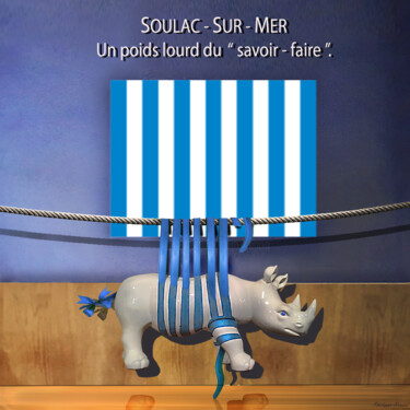 Digital Arts με τίτλο "" SOULAC-SUR-MER "" από Philippe Renou, Αυθεντικά έργα τέχνης, Ψηφιακό Κολάζ