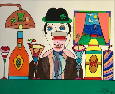 Painting titled "Cocktails" by Philippe Seigle, Original Artwork, Acrylic