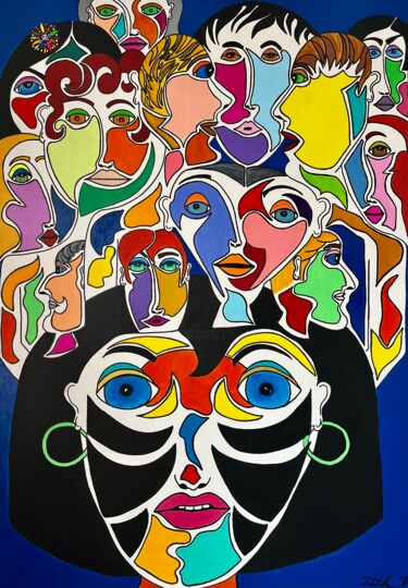 Картина под названием "Jigsaw memories" - Philippe Seigle, Подлинное произведение искусства, Акрил Установлен на Деревянная…