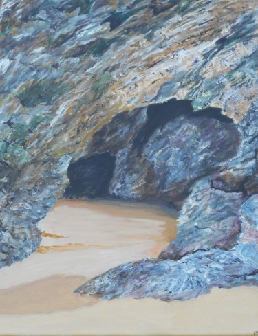 Schilderij getiteld "Belle- ile marée ba…" door Philippe Viard, Origineel Kunstwerk, Acryl