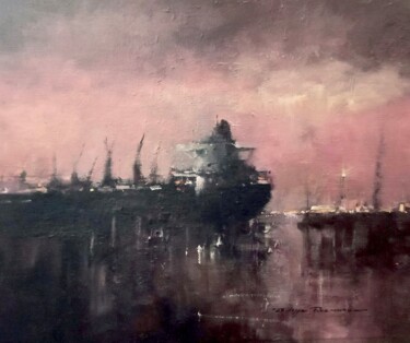 Peinture intitulée "Rotterdam , réf : 2…" par Philippe Perennou, Œuvre d'art originale, Acrylique