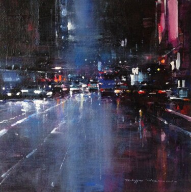 Pintura titulada "Times Square , n° 2…" por Philippe Perennou, Obra de arte original, Acrílico Montado en Bastidor de camill…