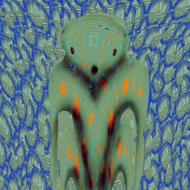 Arte digitale intitolato "How my Alien Neighb…" da Phillip Reese, Opera d'arte originale, Lavoro digitale 2D