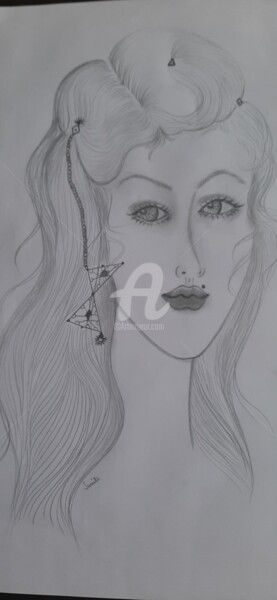 Disegno intitolato "SHADES OF HER 3" da Blackbeauty13, Opera d'arte originale, Matita