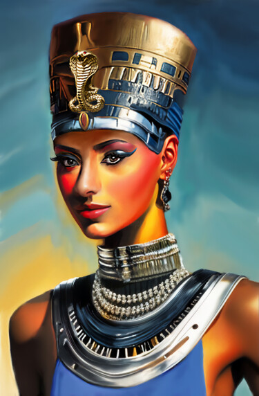 Digital Arts με τίτλο "Nefertiti" από Michele Poenicia, Αυθεντικά έργα τέχνης, Ψηφιακή ζωγραφική
