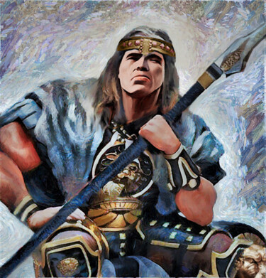 Arte digitale intitolato "Conan" da Michele Poenicia, Opera d'arte originale, Pittura digitale