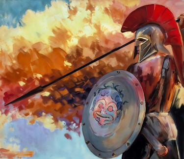 Arte digitale intitolato "Spartan" da Michele Poenicia, Opera d'arte originale, Pittura digitale
