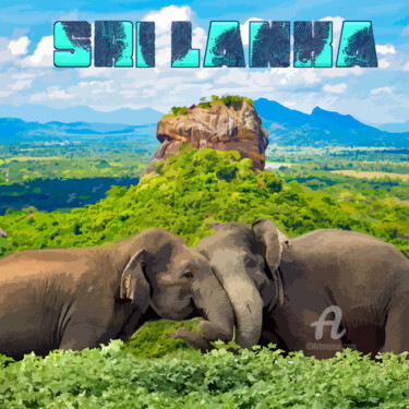 Digital Arts titled "Sri Lanka" by Phoenix Arts, Original Artwork, Digital Painting