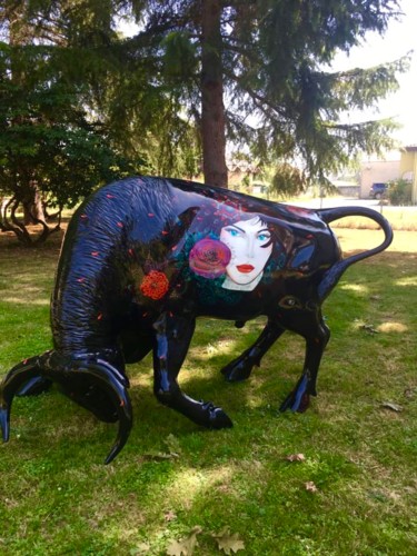 Sculpture titled "Taurus" by Philippe Sidot Et Charlotte Carsin, Original Artwork, Resin