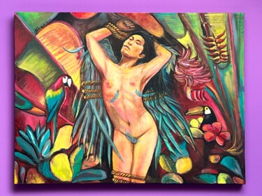 Malarstwo zatytułowany „Broken Wings” autorstwa Phut Buddha, Oryginalna praca, Olej