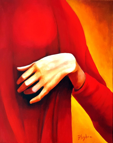 Painting titled "L'arrache-coeur" by Phybra, Original Artwork, Oil