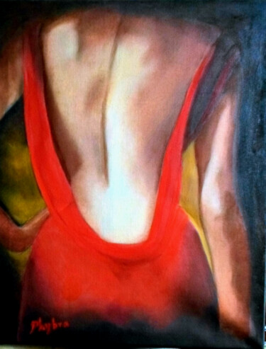Картина под названием "L'obscure Claire" - Phybra, Подлинное произведение искусства, Масло