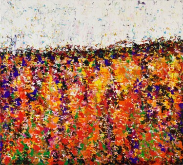 Painting titled "Camino la huerta de…" by Pia Andersen, Original Artwork, Oil