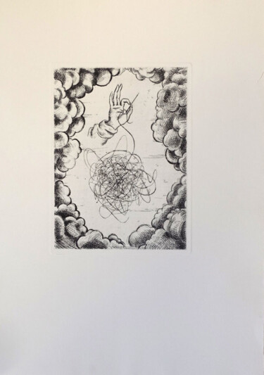 Printmaking titled "Life" by Pia Nicotra, Original Artwork, Etching