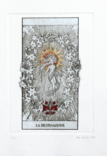 Gravures & estampes intitulée "La destinazione" par Pia Nicotra, Œuvre d'art originale, Eau-forte