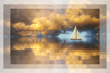 Arte digital titulada "Sky Boat" por Pia Valentin Sørensen, Obra de arte original, Foto-montaje