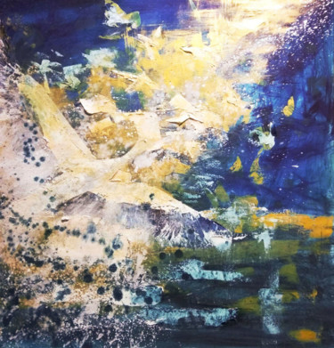Картина под названием "У аиста под крылом" - Olga Pichkurova, Подлинное произведение искусства, Акрил