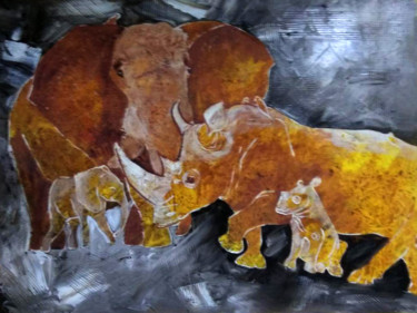 Картина под названием "Из глубины эпох art…" - Olga Pichkurova, Подлинное произведение искусства, Масло