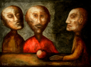 Картина под названием ""La Pomme" série "E…" - Picrate, Подлинное произведение искусства, Акрил