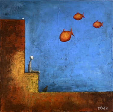 Malerei mit dem Titel "Souvenir d’un Autre…" von Picrate, Original-Kunstwerk, Acryl