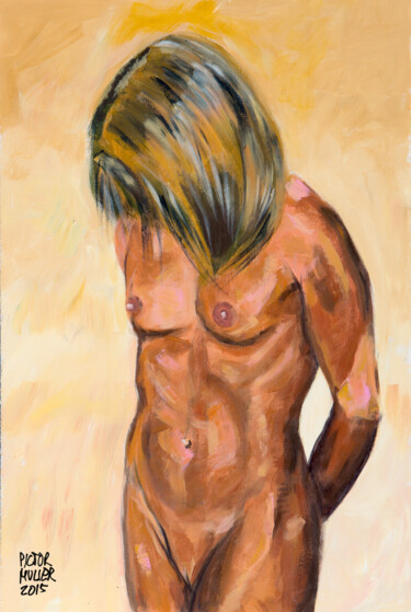 Painting titled "Natacha desnuda y p…" by Pictor Mulier, Original Artwork, Acrylic