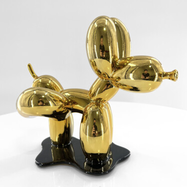 Скульптура под названием "Ballon Dog Pee Edit…" - Pieri Gallery (Pieri), Подлинное произведение искусства, Смола Установлен…