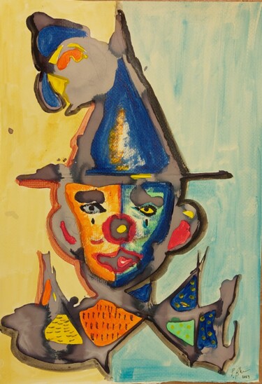 Pintura titulada "Ridi pagliaccio" por Barbera, Obra de arte original, Acrílico