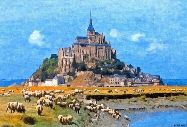 Картина под названием "Le Mont Saint Michel" - Pierre, Подлинное произведение искусства