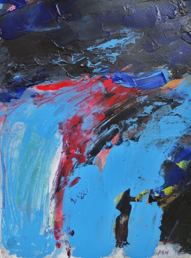 Painting titled "Spleen bleu" by Pierre-Alain Mathieu, Original Artwork, Acrylic