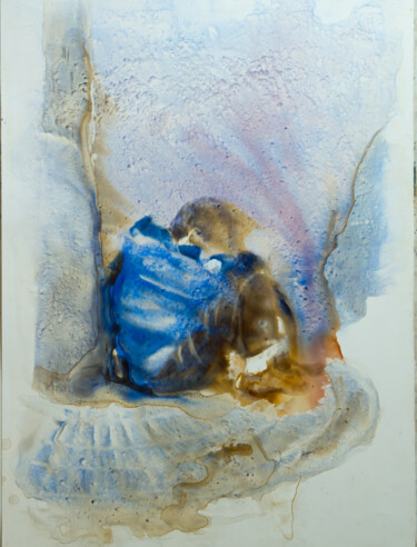 Картина под названием "Tristesse" - Pierre Alix, Подлинное произведение искусства, Акварель